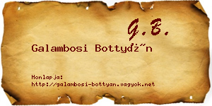 Galambosi Bottyán névjegykártya